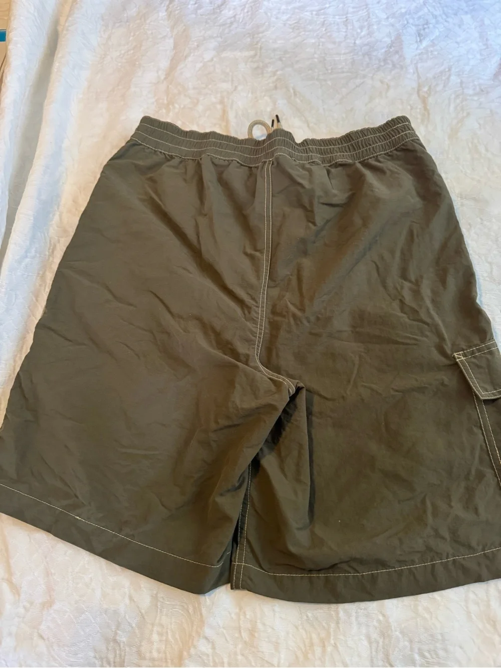 Polo Ralph Lauren Olive Swim Shorts with Orange Accent